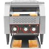 OUKANING Gastronomie Tostapane 450 fette/h Tostapane a nastro trasportatore in acciaio inox 2,2 kW tostapane a 7 velocità e 50-300 ℃ panino commerciale per caffè (300-450 fette per st.)