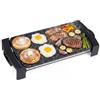COSTWAY 2150W Piastra Elettrica per Grigliare con Rivestimento Antiaderente | Barbecue Elettrico con Doppia Faccia, Temperatura Regolabile, Vassoio Raccogli-grasso e Manici Freddi, per Interno ed Esterno