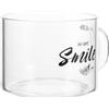 EXCEART Tazza di Vetro Borosilicato con Manico Comodo e Design Semplice da 500ml Bicchiere Grande per Caffè e Bevande Calde, per Casa e Ufficio