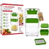 Akitaink Affettatrice Multiuso Tagliaverdure Manuale, Affetta Verdure, Frutta e Ortaggi, Lame in Acciaio Inox, Contenitore con Base Antiscivolo