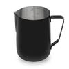 watchget Brocca schiumalatte da 1500 ml, in acciaio inox, per cappuccino, latte art, accessori per macchine da caffè, brocca montalatte, nero