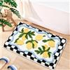 Dermalyx Tappetino da Bagno a Quadri con Limoni, Morbido Tappeto da Bagno in Microfibra, Antiscivolo Lavabile Assorbente Tappeto Bagno per Bagno Lavanderia 50x76 cm