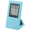 Tidevib Orologio solare da giardino, misuratore di umidità e temperatura, facile da leggere, per casa e esterni (blu)