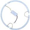 Risveglio Striscia LED curva da 38 cm per ventilatore a soffitto, doppia barra da 36 W con supporto magnetico, kit di lenti che cambiano colore in tre colori (striscia luminosa + driver)