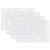 Venilia tovagliette Fiocchi di neve trasparente, per sala da pranzo, sottobicchieri, Natale, decorazione da tavolo, lavabile, per alimenti, 45 x 30 cm, 4 pezzi