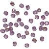 Rayher 14200820 Perline in vetro, diametro 4 mm, ametista, confezione da 100 pezzi, iridescenti