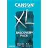 Canson XL, Discovery Pack, mini-pk, A4-21x29,7cm, Bianco, 12 fogli,ideale per acquerello,e tecniche umide