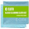E-Cloth Panno per la pulizia dei vetri, confezione ecologica, panno per la pulizia dei vetri, senza striature con solo acqua, kit di asciugamani in microfibra per finestre, parabrezza auto, specchi