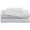 Tommy Hilfiger - Set di lenzuola, in percalle di cotone con federe abbinate, fresco e fresco, qualità premium Home Essentials (monogramma a righe blu navy, completo)