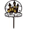 dekora - 1 Cake topper Halloween per Torte, Cupcake, e Muffin | Decorazione Halloween in plastica, Casa stregata per creare dolci a tema per feste per bambini