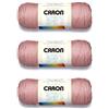 Caron Simply Soft - Filati di rosa vittoriana, confezione da 3 pezzi, 170 g, acrilico, 4 medi (pettinati), 315 m - maglia/uncinetto