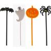 dekora - 8 Cake toppers Halloween per Torte, Cupcake e Muffin | Decorazioni Halloween in carta per feste bambini con Fantasma, Zucche, Pipistrello e Ragno