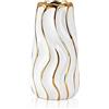 OTARTU Vaso in ceramica, vaso bianco per decorazione domestica, vaso decorativo per fiori, vasi in ceramica a righe verticali per decorazione della casa, camera da letto, ufficio, soggiorno, bagno,