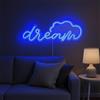 KASANOVA Scritta Neon Blu Dream da Parete USB