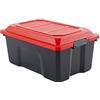 SUNDIS Locker, Scatola di plastica da 40L, con Coperchio a Clip | Impilabile, ideale per l'officina, il trasporto, il garage e il fai da te