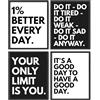 PACKLIST® Set di 4 Poster Frasi Motivazionali Inglese - 20,3x25,4 cm Senza Cornice - Quadretti Decorazione Ufficio Studio Smart Working - Stampe Moderne Bianco e Nero Citazioni Ispiratrici 250g