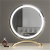 Generic Specchio da tavolo con luce LED, rotazione a 360°, 3 modalità di illuminazione, controllo touch, ricaricabile
