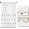 GX GARGIX Tenda Arredo Velata Semitrasparente con Anelli, Pannello Singolo 140 x 290 cm, Tenda Decorativa per Soggiorno e Camera da Letto, Vari Colori