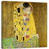 canvashop Quadri Moderni Klimt Il Bacio 70X70 Cm Quadro Su Tela Canvas Stampe Da Parete Quadrati Arredo Casa Soggiorno Arredamento Camera Da Letto Arte