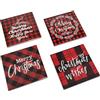 COSE DA CASA Sottopentola natalizio 16 cm decorazioni di natale merry christmas decorazione cucina per idea regalo set da 4