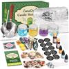 LumaCraft Kit per realizzare candele, cera gel, include un contenitore per sciogliere la cera, coloranti, oli essenziali, barattoli per candele (trasparente, 1 kg)