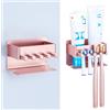 GGQ Portaspazzolino Elettrico, Porta Spazzolino da Muro, Porta Dentifricio, Porta Spazzolini Bagno, Porta Testine Portaspazzolini, Porta Spazzolini Elettrici Parete (Oro Rosa)
