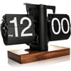 Cyrank Flip Clock Desk, Orologio Digitale retrò Flip Down Orologio Digitale Flip Orologio Meccanico Orologio Flip Orologio a Tubo Girevole Automatico Vintage Scrivania Flip Automatica(Nero A)