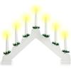 com-four® Arco di candele a LED come illuminazione natalizia | piramide ad arco di luce in legno con funzione timer