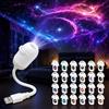HuaMuDM Proiettore 2 in 1 Galaxy Night Light,Galaxy Projector Night Light | 24 Pellicole di Proiezione Scorrevoli,Regolabile a 360°,Camera da Letto,Soggiorno,Soffitto,Tetto
