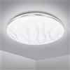 EXTRASTAR LED Plafoniera 36W Bianco 6500K, Lampada a soffitto, Rotonda 38CM Moderno, per Soggiorno Bagno Camera da Letto Cucina Balcone Corridoio Ufficio