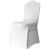 Trimming Shop Coprisedia bianca in elastan con parte anteriore piatta in tessuto elastico, fodera protettiva rimovibile lavabile per matrimoni, banchetti, cerimonie, hotel, ristorante, feste, decorazione, 1 pezzo