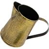 HOLIDYOYO Vaso Brocca Retrò in Ferro Oro Manico per Composizioni Fiori | Secchio Decorativo per Bouquet, Stile Rustico da Interno ed Esterno, Portafiori per Casa e Terrazzo
