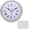 PATIKIL Movimento Orologio Classico, Insert 2.6 Pollici/65mm Movimento Al Quarzo Per Decorazione Casa Ufficio Sostituzione DIY, Argento (Numeri Romani)