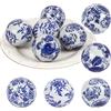 BENECREAT 10 pz Palline di Porcellana Blu e Bianca, Palline Decorative In Porcellana Cinese Da 6cm, Sfere Decorative In Stile Cinese per Centrotavola, Vaso e Ciotola