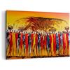ARTTOR Quadri Moderni su Tela 120x80 cm Stampe da Parete Astratto Africa - 3752 | Tribù Quadro Decorativo Grande XXL 1 pezzo Soggiorno Camera da Letto Arte da Parete Decorazione da Parete ARTTOR