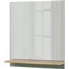 Vicco Specchio da bagno Marelle, Verde/Artigianale, 60 x 67 cm | con ripiano, adatto per il montaggio a parete in ambienti umidi