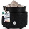 mocosa Scaldacera per Cera profumata, 3 in 1, in Ceramica, per Candele e Oli profumati, bruciatore di Cera per la casa, scaldacera Elettrico, Regalo per Mamma e Donna (Nero)