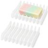 JYYWTSI 3 Porta Sapone in Silicone con Drenaggio, Portasapone per Lavabo | Porta Sapone Bagno, Porta Sapone Cucina e Soap Dish per Doccia, Viaggio e Camper, Silicone Trasparente
