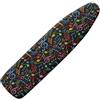 Jeiento Copriasse da Stiro con Note Musicali Arcobaleno, Resistente alle bruciature, in Poliestere, 38 x 137 cm, Resistente alle Macchie, con Chiusura, Antiscivolo