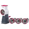 Westmark Grattugia con 4 tamburi, Altezza: 28 cm, Plastica/Acciaio inox, Bianco/Rosso/Argento/Nero, 97602260