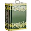 FERROELETTRA Lattina per Olio, Banda Stagnata, Tappo Ermetico, 2 L, 5 Pz | Colore verde, formato rettangolare, 19 x 15 x 9 cm, per conservazione dell'olio, uso domestico e professionale