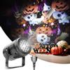Lamptobe Proiettore di Halloween con 16 Effetti Luminosi Dinamici a Fantasma, Proiettore LED per Decorazioni di Halloween, Decorazione Luminosa a Fantasma per Finestre, Feste, Spina UE