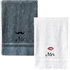 Foonary Regalo di nozze per coppia di sposi, set di 2 asciugamani decorativi Mr e Mrs