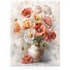 Dazzlewall Decorazione Parete Vaso Floreale Vintage, Stampa Dipinto Olio Fiori di Campo per Casa e Camera, 30x40 cm Senza Cornice