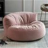 SXBCyan Poltrona Sacco Adulti in Ciniglia Senza Imbottitura Fodera per Pouf a Sacco Ultra Morbido Lavabile Poltrone Puff da Interno for Soggiorno(Light Pink)