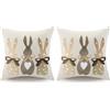 YULONGWU 2 Pezzi Federa Cuscino Coniglio Copricuscini Pasquali, Federe per Cuscini Pasquali, Copricuscini 45x45 Pasqua, Coniglio Federe Cuscino Pasqua per giardino, Divano, Soggiorno, Camera da Letto, Auto (D)