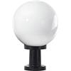 BEL AIR HOME - Lampada da parete esterna Ambiente | Illuminazione LED efficiente | Design durevole in PVC, Nero, Paralume sferico bianco