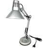 Gloriashoponline LAMPADA DA TAVOLO SCRIVANIA LUMETTO BRACCIO SNODABILE MORSETTO COLOR SILVER
