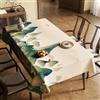 FANSU Tovaglia Cerata Esterno Rettangolare, Stile Cinese Vista Montagne Tovaglia Plastificata PVC Impermeabile Antimacchia Copritavolo per Compleanno Giardino Cucina (Montagna verde,120x160cm)