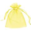 Generic Confezione da 50 sacchetti in organza, per bomboniere, per feste, gioielli, in rete, con coulisse, 5 x 7 cm, colore: giallo